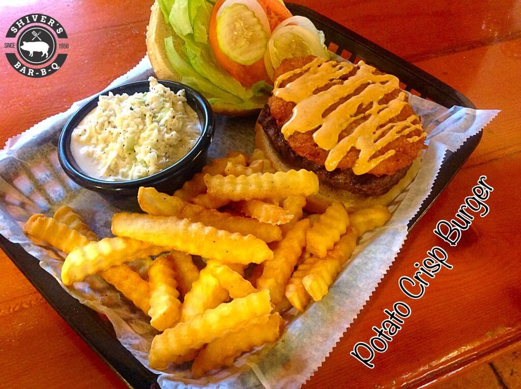 Shiver's BBQ Potato Crisp Burger